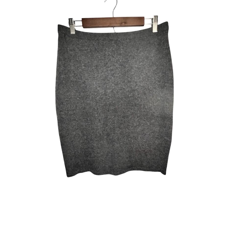 Clifford‎ & Willis Lambswool Angora Grey Knit Pencil Sweater Skirt Vintage Sz L